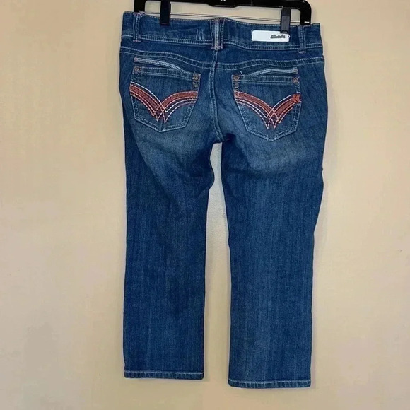Rewind Cropped Denim Jeans with pink stitch detail size 3 - Picture 2 of 10